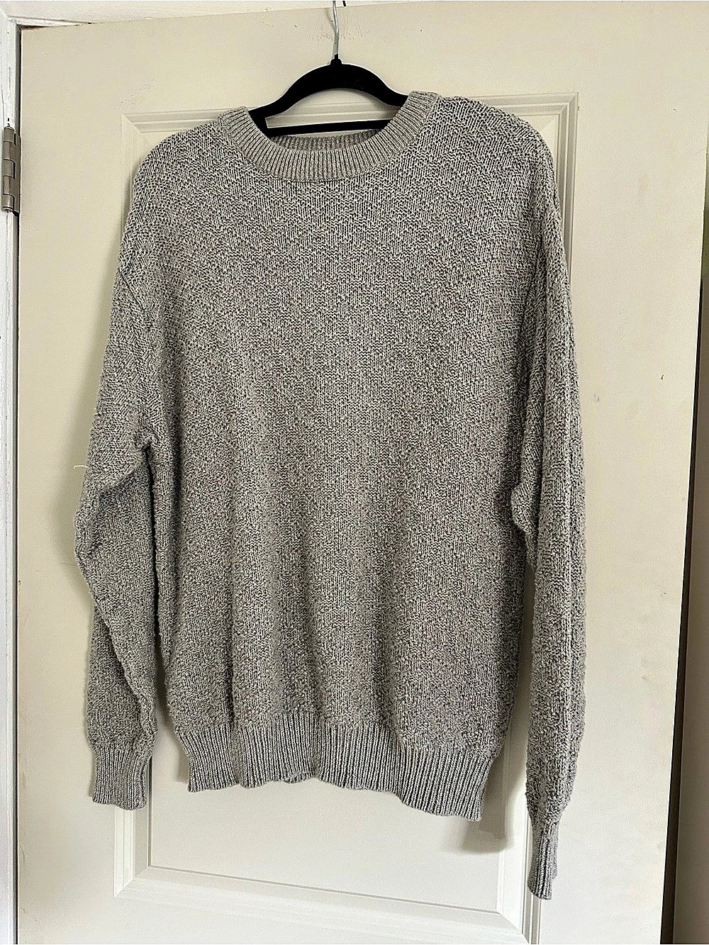 Vintage Eddie Bauer Crewneck Cotton Sweater Gray Size Medium